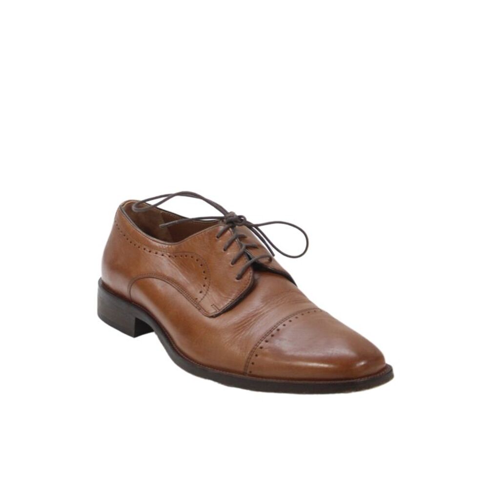 Johnston & Murphy Mens Leather Oxfords Dress Shoes Brown Size 10.5M